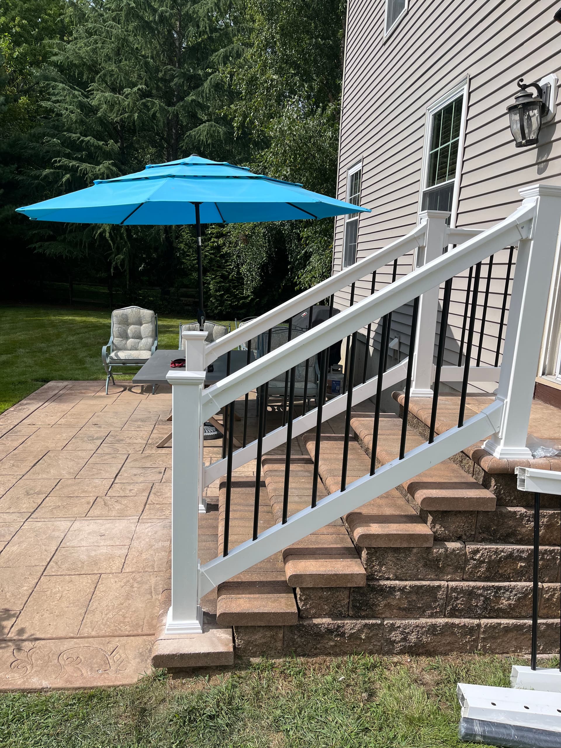 Stylish New Railings for Brick Staircase